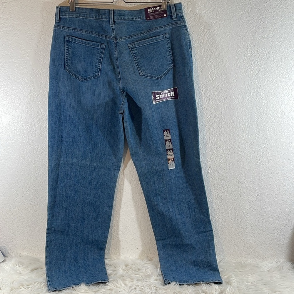 GLORIA VANDERBILT Amanda Classic Fit Ultra Stretch Tummy Slimmer Jeans Sz 16 NEW - Picture 5 of 11